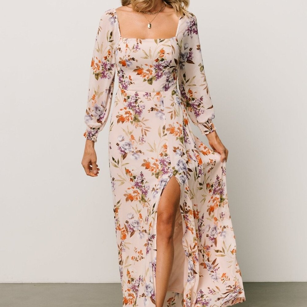 Baltic Born Giselle Maxi Dress | Blush Multi Floral Size LL - Picture 2 of 5